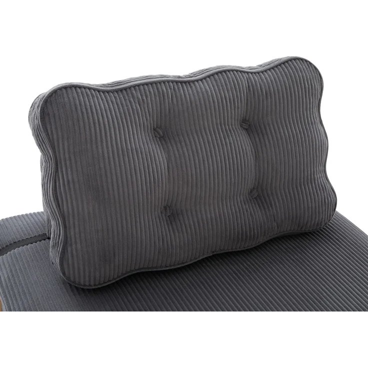 Schlafsessel 90 x 86 x 84 cm in Dunkelgrau – klappbar mit Cordbezug und Holzgestell – Bild 10