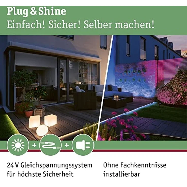 Paulmann 94750 Plug&Shine Pollerleuchte Zigbee Plate RGBW Anthrazit – Bild 6