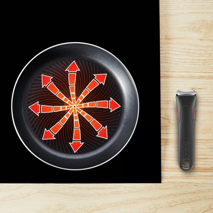 Tefal Topf-Set Ingenio So'Light, Topf und Pfannenset abnehmbarer Griff, stapelbar, Aluminium (Set, 11-tlg, 3x Pfannen 22/24/28cm, 2x Kasserollen 18/20cm, 4x Deckel, 2x Griffe), Light Tech Technology, platzsparend, induktionsgeeignet, L72393 – Bild 3