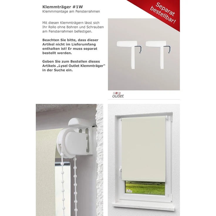 Lysel Outlet - Verdunkelungsrollo Kieselgrau, (B x H) 122.50cm x 190cm in grau/kieselgrau – Bild 8