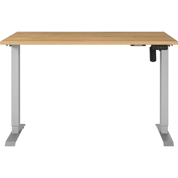 Germania Schreibtisch 8022-638, in Grandson-Eiche-Nb./Silber, elektr. höhenverstellbar, 120 x 119 x 80 cm (BxHxT) – Bild 4