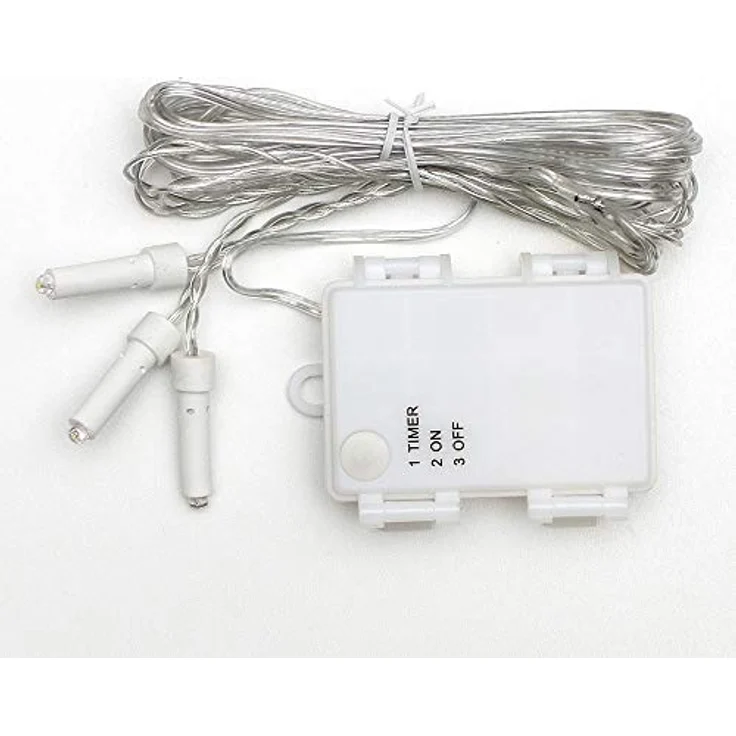 ***3er Set Weihnachtssterne aus Kunststoff in rot, inkl. LED Beleuchtung und 6h Timer, für Batteriebetrieb, für Innen und Außen geeignet. Maße je Stern L/B/H: 13,5 x 5,5 x 12 cm. – Bild 4