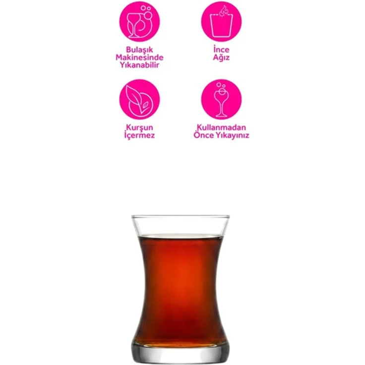 LAV Zen Teegläser aus Borosilikatglas - 6er Set, 155 ml, transparent – Bild 5