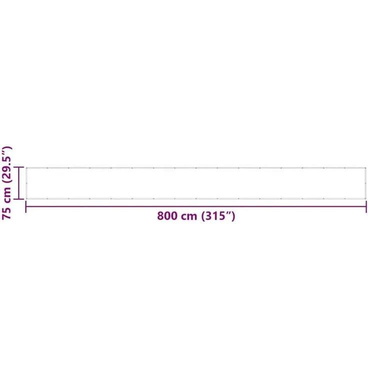 vidaXL Balkon-Sichtschutz Gelb und Weiß Gestreift 75x800 cm 42002040 – Bild 6