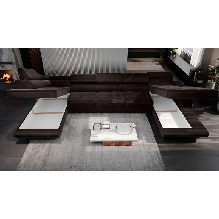 Muffo Ecksofa WILD U MAXI, 2x Bettkasten, mit Schlaffunktion – Bild 2