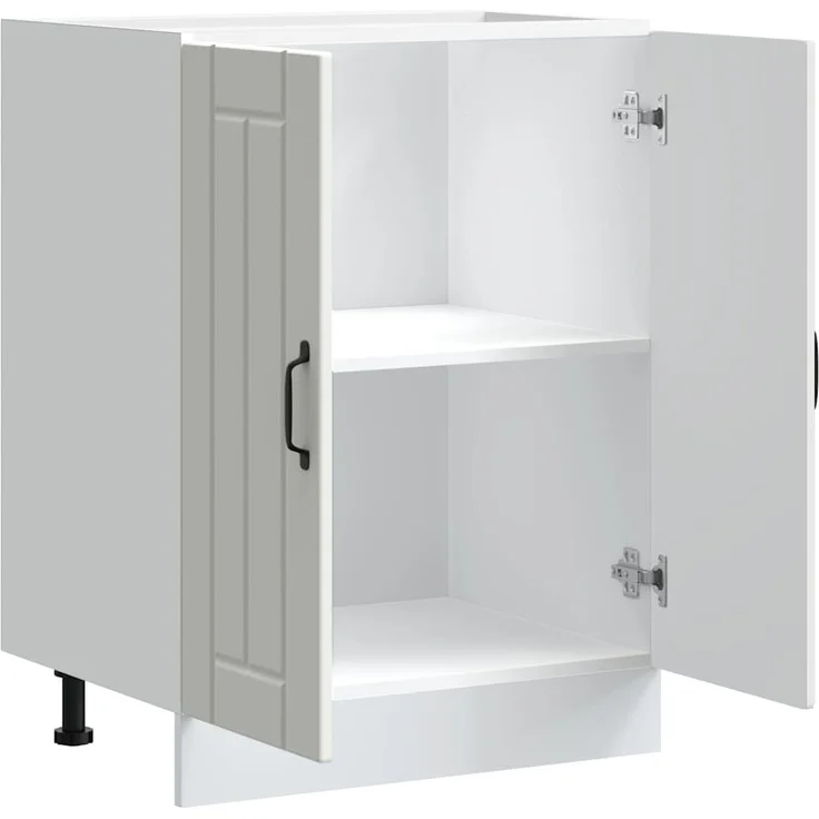 vidaXL Spülenunterschrank Lucca Hochglanz-Weiß Holzwerkstoff 853679 – Bild 4