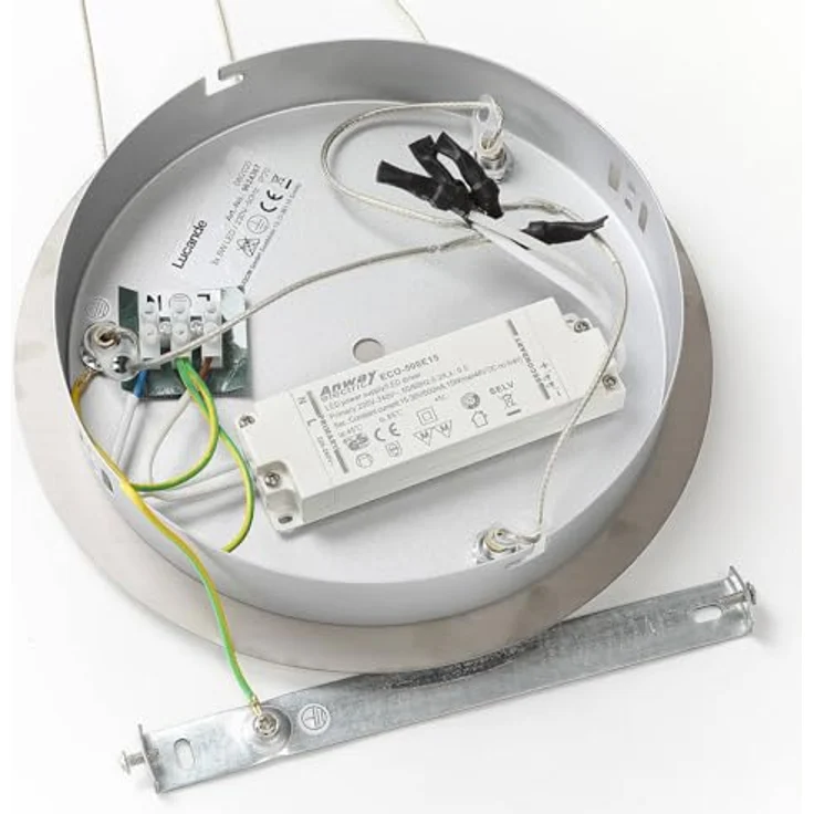 Lucande LED-Pendellampe Hayley, 3-flg. mit kugelförmigen Glasschirmen, Ø 25 cm, chrom, Blasenglas – Bild 8