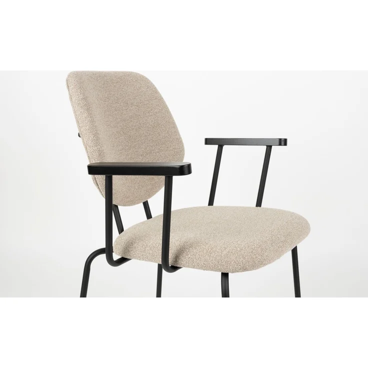 Sessel Zelo im 2er-Set, Beige mit Metallgestell für Esszimmer 60x59x83,5 cm – Bild 8