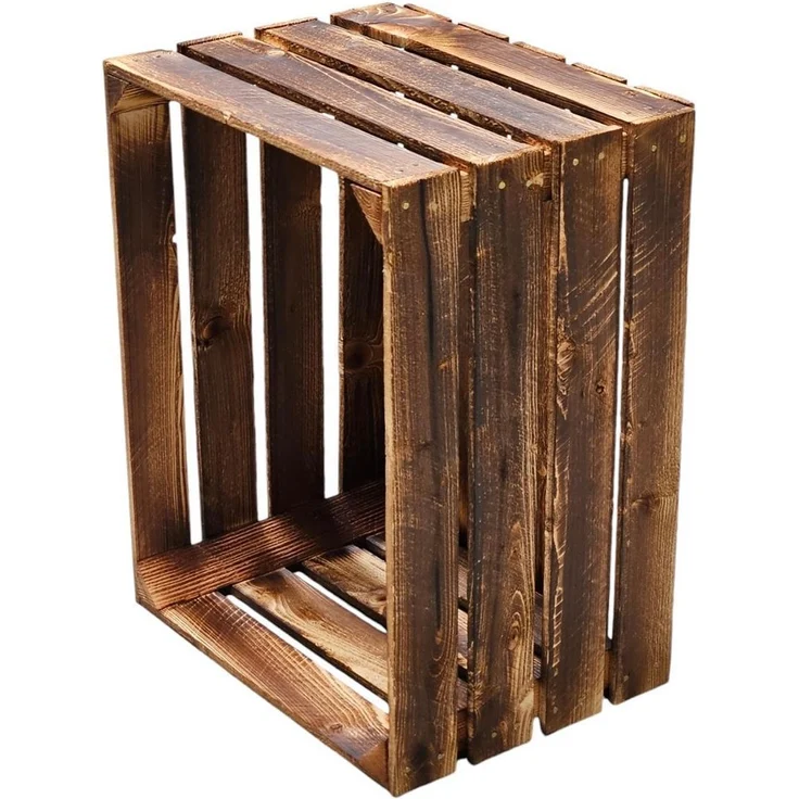 Obstkisten Geflammt Neu Dunkel 50 x 40 x 30cm 3 X – Bild 7