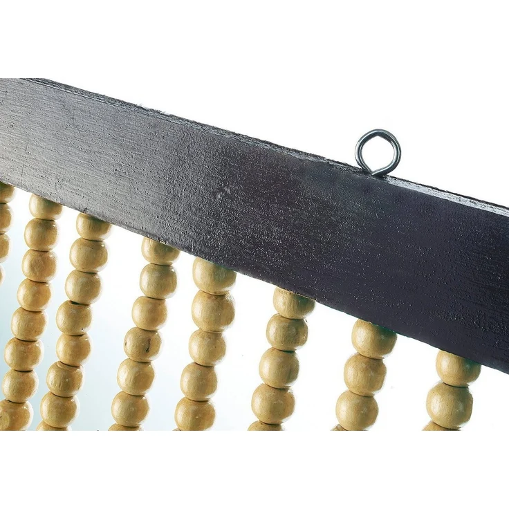 Kobolo Türvorhang COFFEE Holzperlen braun 50 Stränge 100x210cm (1 St), Ösen, halbtransparent – Bild 3
