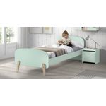 Einzelbett Kiddy 90 x 200 cm Nachtkonsole MDF Mintgrün
