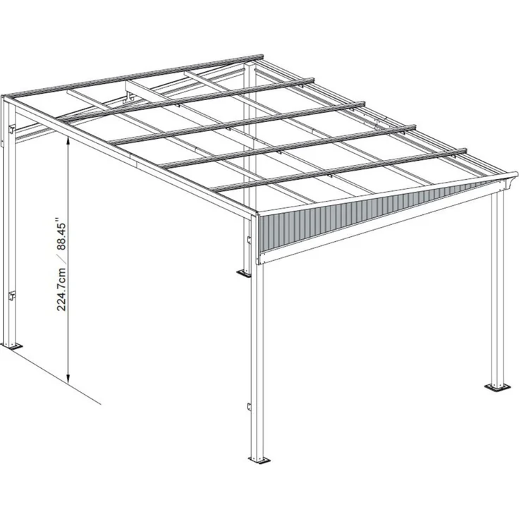 Sojag Aluminium Terrassenüberdachung St. Barth – Bild 5