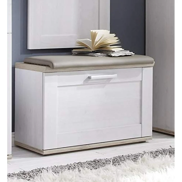 moebel-dich-auf Garderoben-Set ELEGANCE, (Komplett-Set, 5-St, Spiegel + Schuhkommode + Paneel + Bank + Hochschrank), im Landhausstil – Bild 6