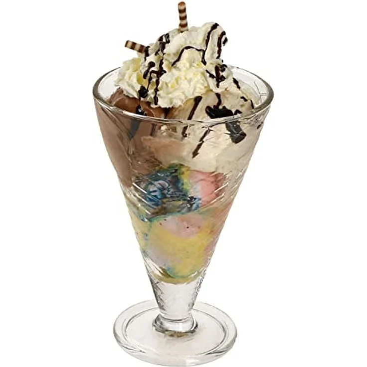MamboCat Eisschale 6er Set COPA HELADO Eisbecher 340ml auf Fuß Glas - 31705, Glas – Bild 6