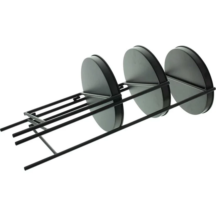 Pflanzenständer "Modern" aus Metall, matt schwarz, für 3 Blumen, 60 cm hoch, klappbar, Blumentreppe – Bild 4