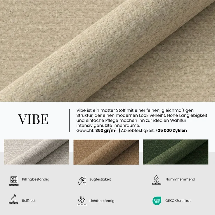 Boxspringbett DAGOS 120x200 cm mit Kopfteil, Lattenrost und Stauraum – Doppelbett mit Matratze & Topper T25 , stabile Konstruktion, Bettkasten, modernes Design - Beige Schenille glatt - H3 – Bild 6