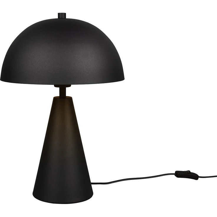 Große LED Tischleuchte in Pilzform aus Metall Schwarz, Höhe 43cm – Bild 2