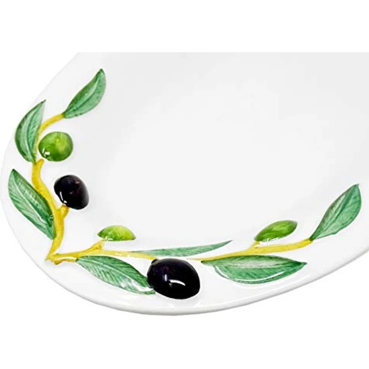 Lashuma Servierplatte Olive, Keramik, (1-tlg, 32 x 19 cm), Ovaler Salatteller zum Servieren – Bild 4