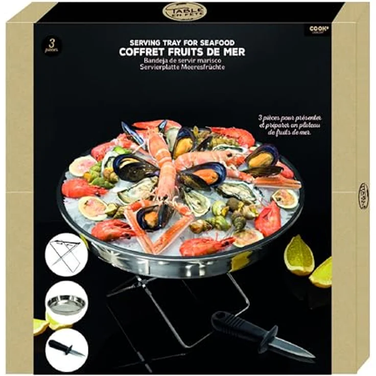 COOK CONCEPT Saveur & Dégustation Meeresfrüchte-Tablett, Stahl, One Size – Bild 11