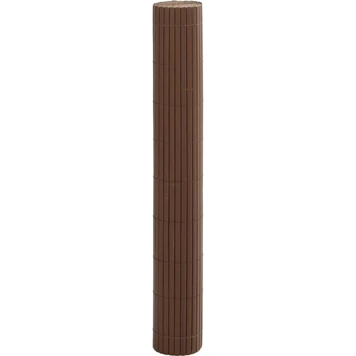 vidaXL Gartenzaun Doppelseitig Braun 1,8x5 m PVC 42002626 – Bild 4