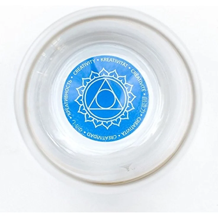Trinkglas Mythos Chakra Hals/Affirmation Kreativität 0,25l - bleifreies Glas – Bild 2