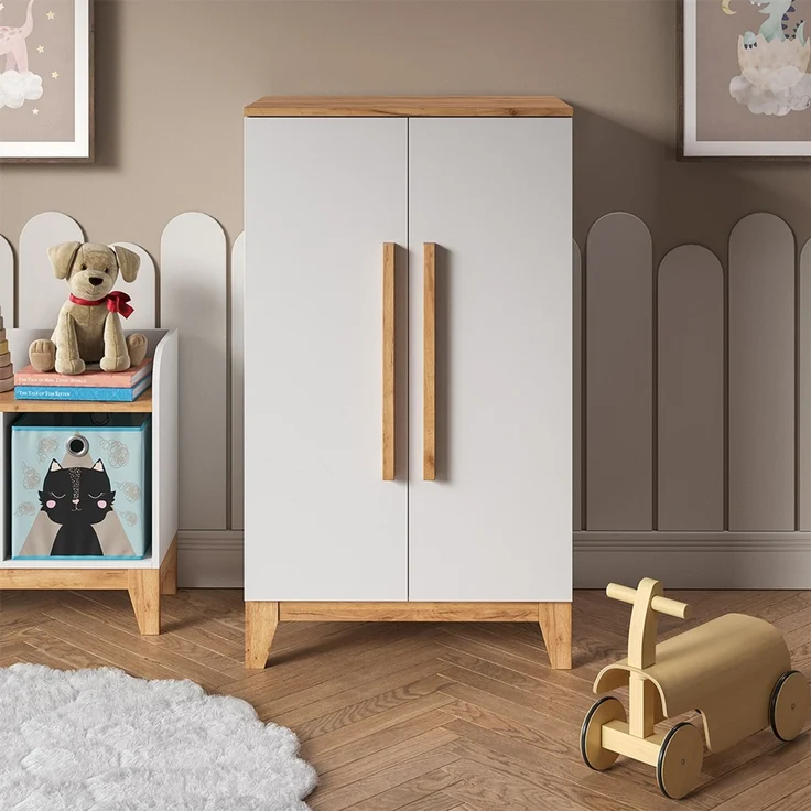 Vitalispa Kinderkleiderschrank Weiß/Artisan 70 x 120 cm, Malia – Bild 3