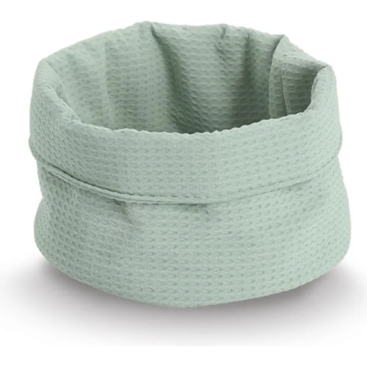 ZELLER 14531 Aufbewahrungskorb Ø 20 cm in MINT Waffelpiqué, Polyester / Korb