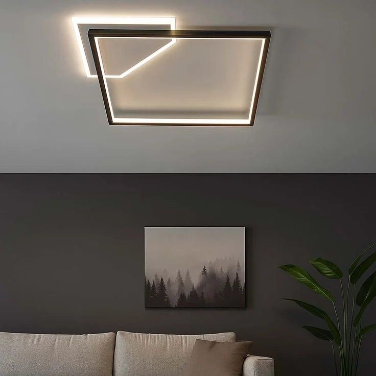 LED Deckenleuchte, schwarz, dimmbar, L 46,6 cm – Bild 3