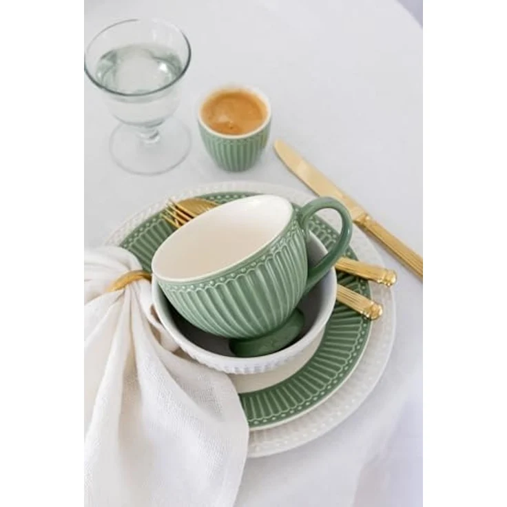Greengate Speiseteller Alice Brotteller dusty green 17,5cm – Bild 2