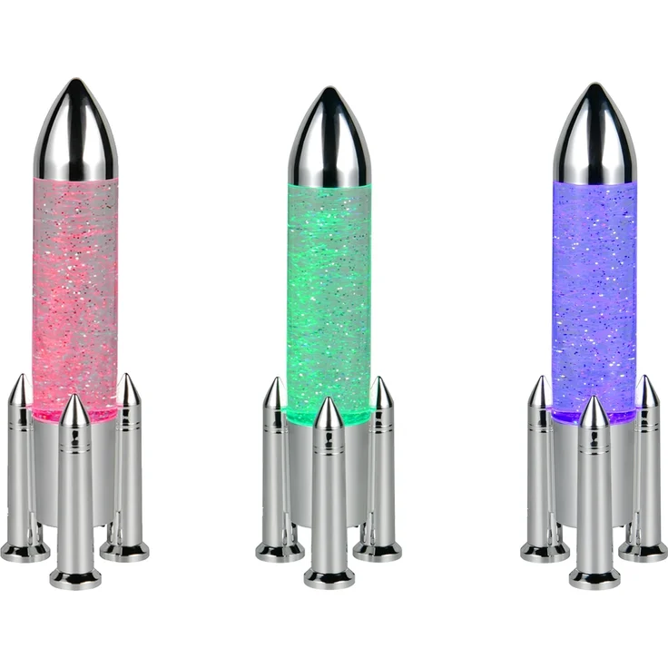Deko RGB LED Tischleuchte APOLLO Raketenlampe per USB betrieben, Höhe 33cm – Bild 4
