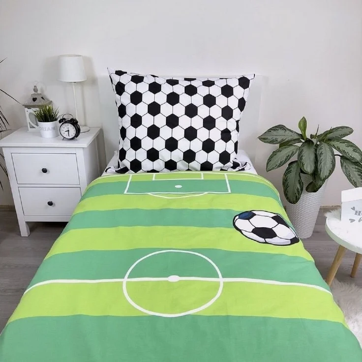 Football Baumwolle Bettwäsche – Bettbezug 140x200 cm & Kissenbezug 70x90 cm – Bild 2