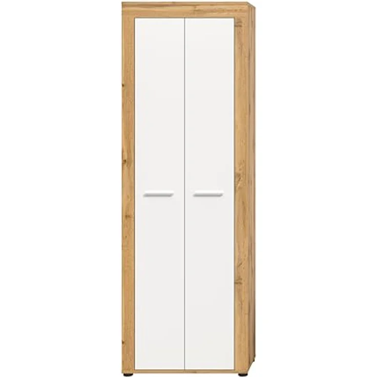 xonox. home Garderobe Jam X8BK6611 Garderobenschrank Schrank in Wotan Eiche Nb, weiß. ca. 64 x 191 x 35 cm – Bild 5