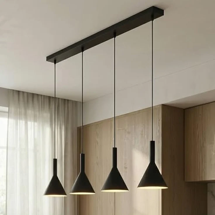 Arcchio Hängeleuchte Tadej, Metall, Schwarz IP20, 4 x 15 W LED – Bild 2