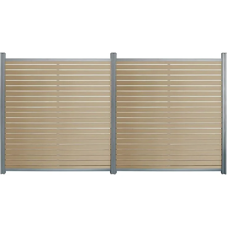 Home Deluxe WPC Sichtschutzzaun ALIRA - Teak, WPC, 7 x185 x7 cm – Bild 1