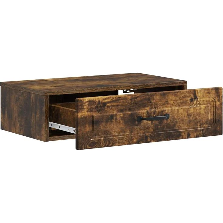 vidaXL Wandmontierter Beistelltisch Geräucherte Eiche Holzwerkstoff 899340 – Bild 3