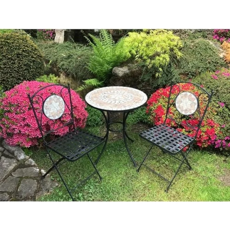 HTI-Line Gartenstuhl Metallstuhl 2er Set Marokko (Set, 2 St), Gartenstuhl Mediterran – Bild 2