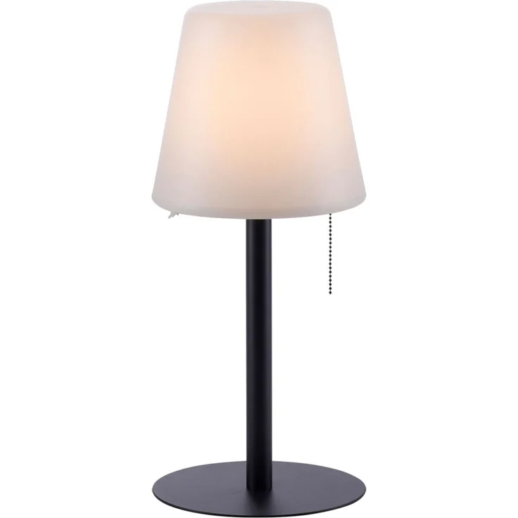 LED Tischlampe Steckleuchte, dimmbar, schwarz weiß, H 76 cm – Bild 1