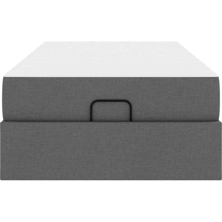 vidaXL Bettgestell mit Matratze mit Matratze 2 pcs Dunkelgrau Stoff 3399460 – Bild 5
