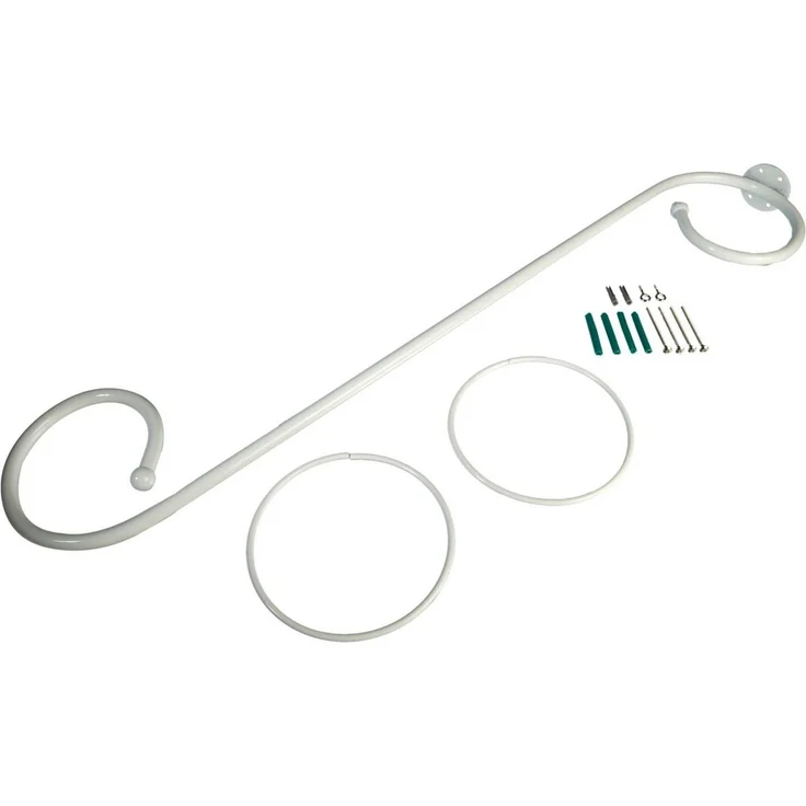 Liedeco Gardinenstange Baldachingarnitur, Ø 12 mm, 1-läufig, Fixmaß, mit Bohren, verschraubt, Metall – Bild 1