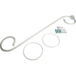 Liedeco Gardinenstange Baldachingarnitur, Ø 12 mm, 1-läufig, Fixmaß, mit Bohren, verschraubt, Metall