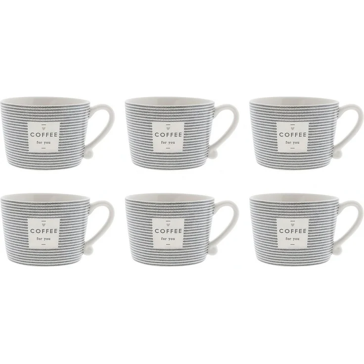 Bastion Collections Tasse Schwarzes Herz, Keramik, Spülmaschinengeeignet, Weiß, Motiv: Coffee, Höhe: 7cm – Bild 3