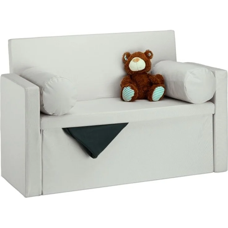 Relaxdays Sitztruhe inkl. 2 Kissenrollen – Bild 1