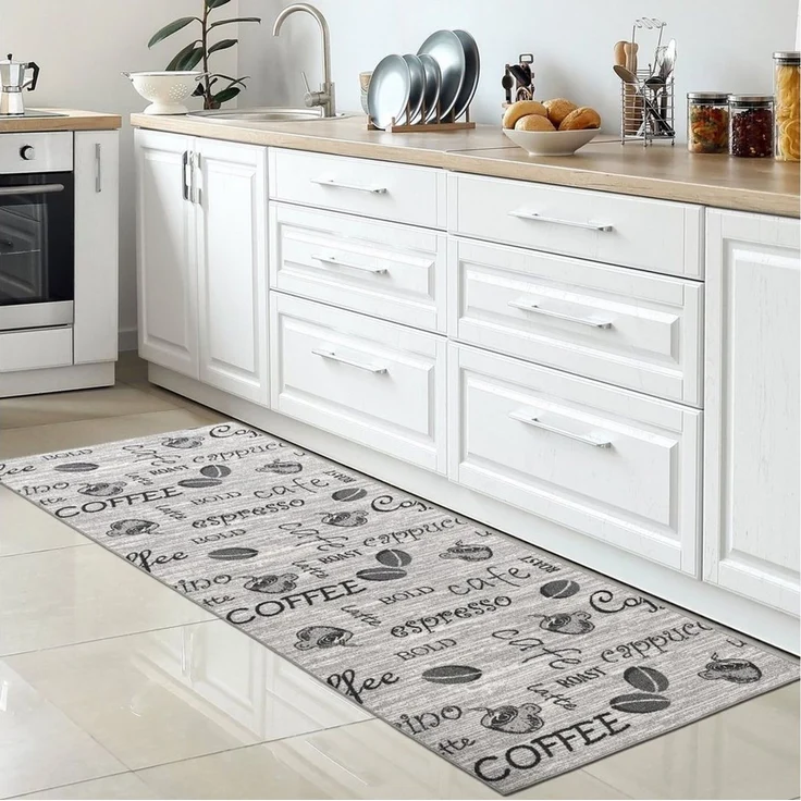 Carpetia Küchenläufer Küchenteppich Modern, rechteckig, Höhe: 5 mm, rutschhemmender Rücken, pflegeleicht, robust – Bild 5
