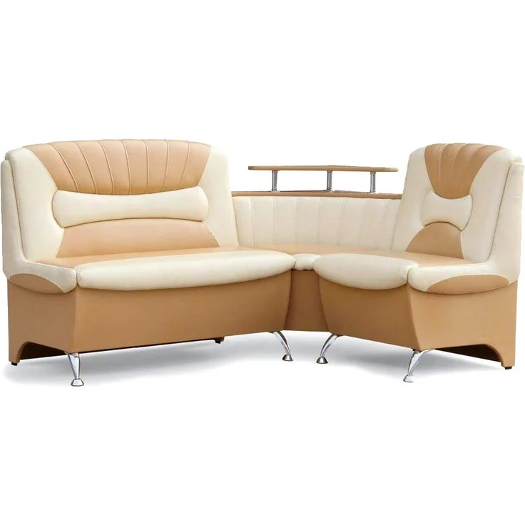 Rodnik Eckbank "Arabica", Beige Hellbeige, Sitzbank, gepolstert, mit Stauraum, mit Rueckenlehne, Rechtsseitig und Linksseitig montierbar, Kunstleder, Spanplatte, 173cmx128cm – Bild 1