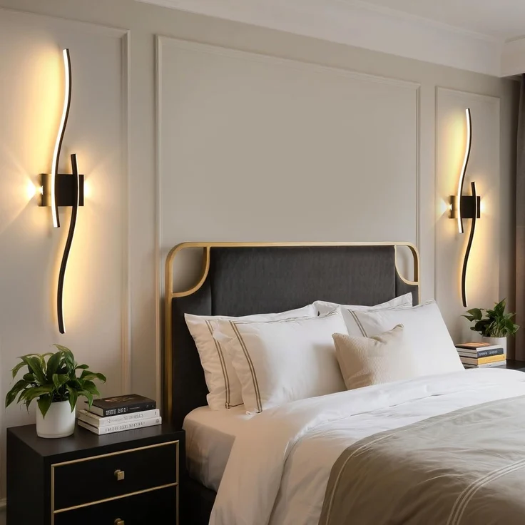 Goeco LED Wandleuchte Innen, 89 cm 29W Schwarz Dimmbar Wandlampe Lang 2 Fimmige 3000K-6500K, Memory-Funktion, Modern Led Wandlicht für Flur Treppenhaus Wohnzimmer Schlafzimmer – Bild 6