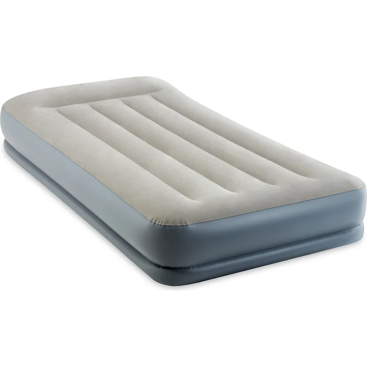 Intex 'DuraBeam Mid-Rise' Luftbett mit eingebauter, elektrischer Pumpe, PVC grau / hellgrau, 99x191 cm – Bild 1