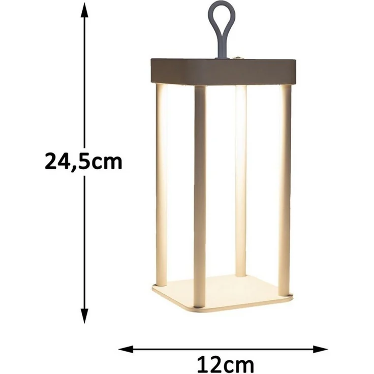 Coen Bakker Deco BV LED Außen-Tischleuchte Touch Tischlampe dimmbar mit Akku, In-/Outdoor, Touch-Funktion, LED fest verbaut, Kaltweiß, Warmweiß, Tageslichtweiß – Bild 3