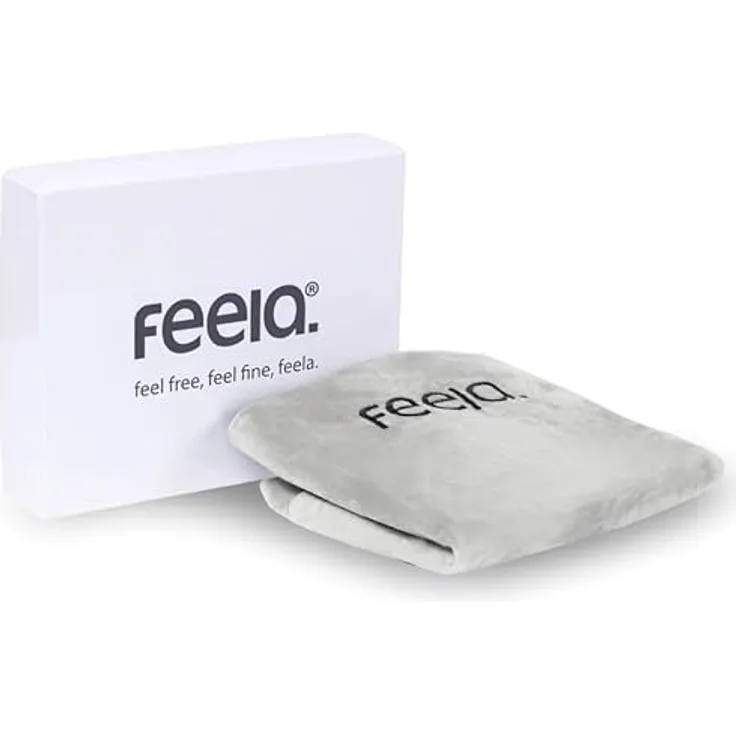feela.® Sitzkissen-Bezug für Orthopädisches Sitzkissen, Ersatz-Bezug in Silber aus Velboa