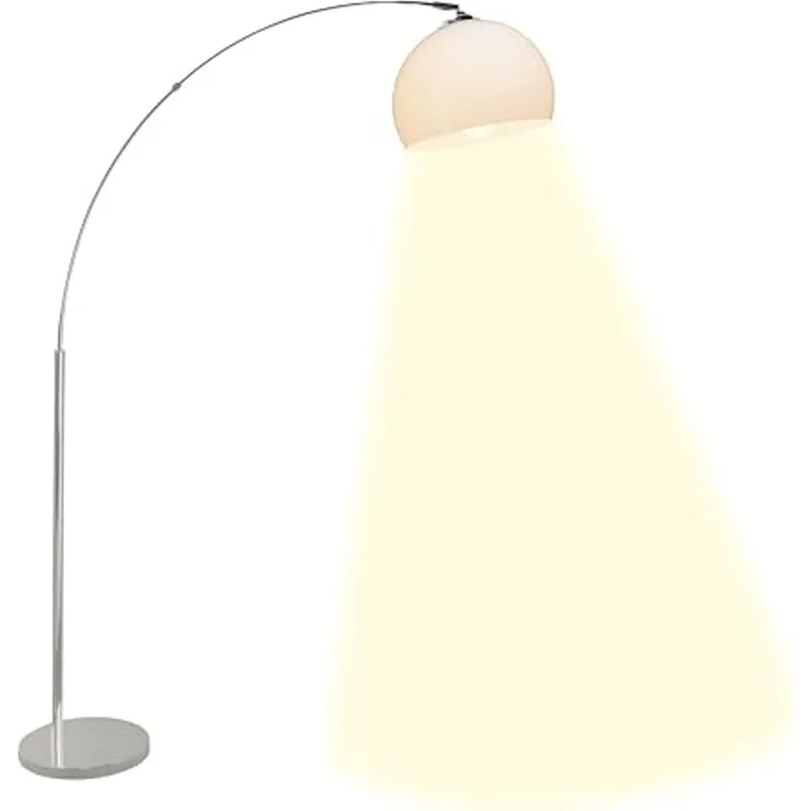 Brilliant Leuchten No. 92940-75 Bogenstandleuchte Vessa E27 chrom weiß