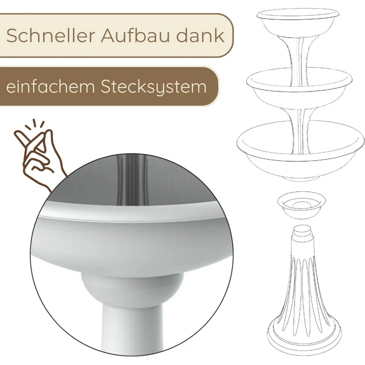 GarPet Pflanzschale Blumenständer mit 3 Schalen Pflanzturm Pflanzsäule Blumenständer Hoch – Bild 4